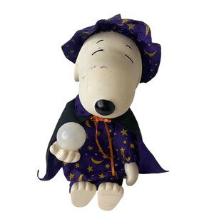 Vintage Gemmy Wizard Dancing Snoopy with Crystal Ball Light up Peanuts Halloween